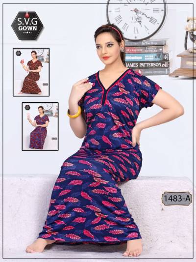 Sarina By SVG Stylish Printed Lycra Night Wear Collection